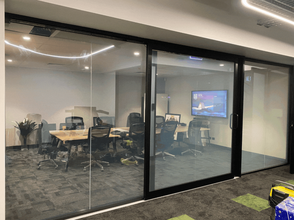 Smart film in a boardroom